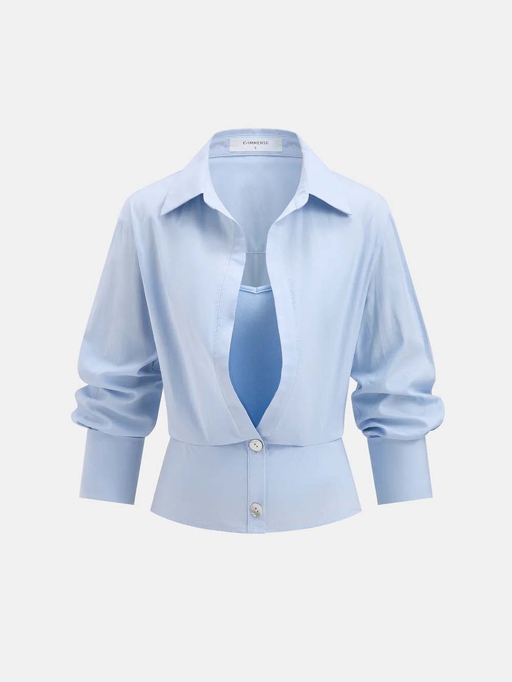 46 Cami Top & Button-Down Shirt Two-Piece Set